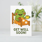 Get Well Soon Card - Sick Frog サンキューカード (スタンド正面)