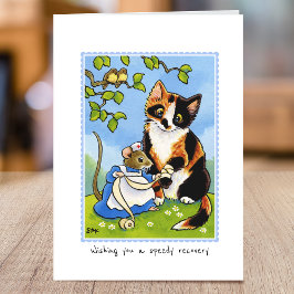 Get Well Soon Catマウスの折りカスタム畳み カード