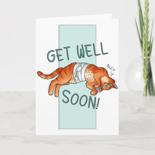 Get Well Soon Cat Card カード (正面)