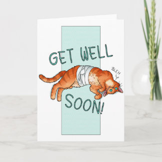 Get Well Soon Cat Card カード