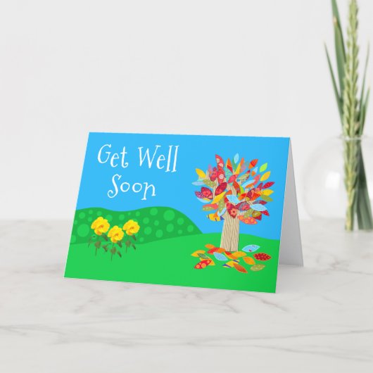 Get Well Soon colorful card by Jo Images カード (正面)