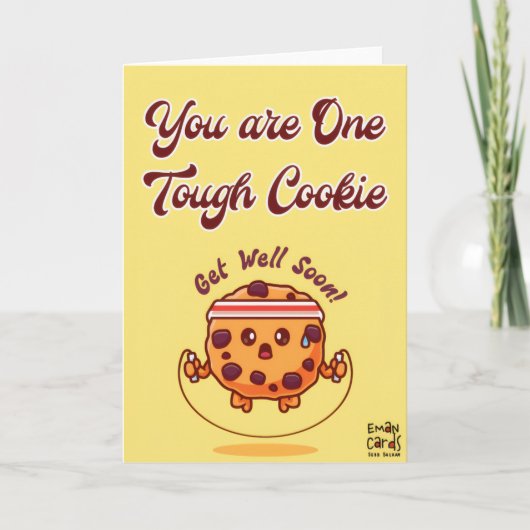 Get Well Soon - Cute Cookie Card カード (正面)