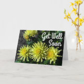 Get Well Soon Dahlia Lakeview Glow #1 Card カード (黄色い花)