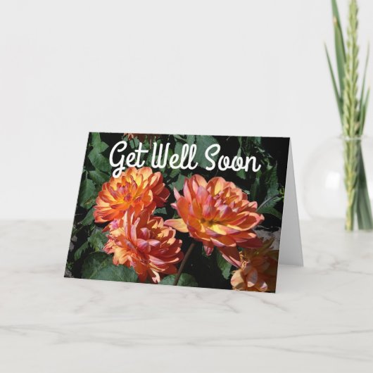 Get Well Soon Dahlia Pam Howden #1 Card カード (正面)
