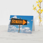 Get Well Soon Detour Sign カード (黄色い花)