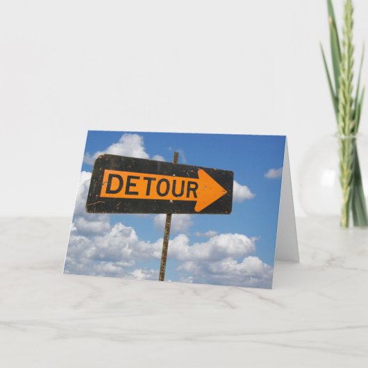 Get Well Soon Detour Sign カード (正面)