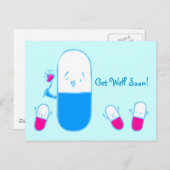 Get Well Soon Doodle Artポストカード ポストカード (正面/裏面)