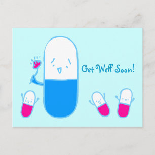Get Well Soon Doodle Artポストカード ポストカード