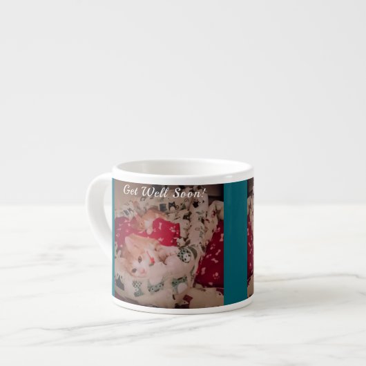 Get Well Soon! Espresso Mug for Cat Lovers  エスプレッソカップ (正面左)