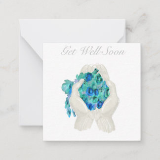 Get Well Soon Floral Bouquet Gift Card ノートカード