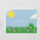 Get Well Soon Frogはがき ポストカード (正面/裏面)