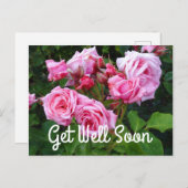Get Well Soon Gene Boernerバラ#3はがき ポストカード (正面/裏面)