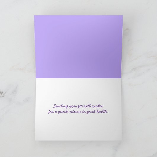 Get Well Soon Gingham カード (内部)