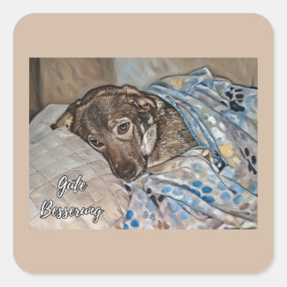 Get Well Soon in German Sticker スクエアシール