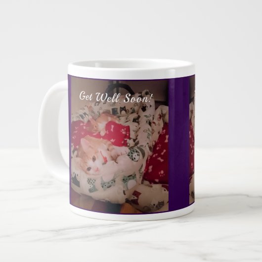 Get Well Soon!  Mug for Cat Lovers  ジャンボコーヒーマグカップ (正面左)