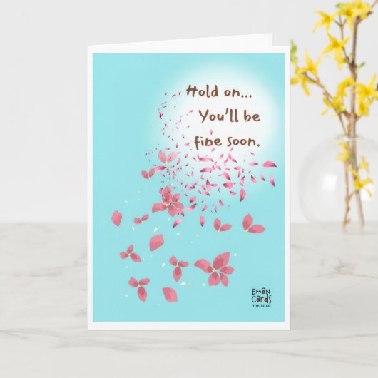 Get Well Soon - Petals in the Breeze Card カード (黄色い花)