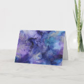 Get Well Soon Purple Blue Water パーソナライズされた Color カード (裏面)