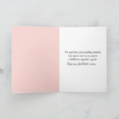 Get Well Soon Sad Pink Daisy カード (内部)