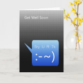 Get Well Soon, SMS文字メッセージあなたは具合が悪い カード (黄色い花)