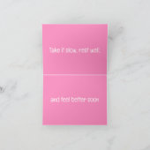 Get Well Soon – Spring Flu Recovery | Cozy Cat ノートカード (内部)