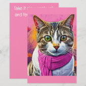 Get Well Soon – Spring Flu Recovery | Cozy Cat 便箋 (正面/裏面)