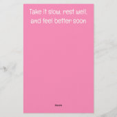 Get Well Soon – Spring Flu Recovery | Cozy Cat 便箋 (裏面)