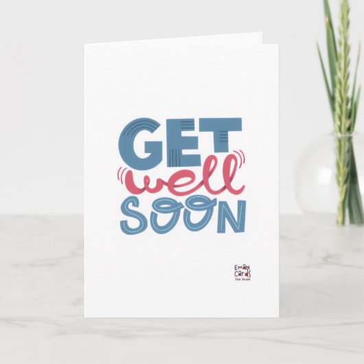 Get Well Soon - Stylish Font Card カード (正面)
