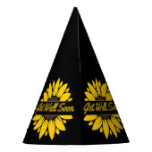 Get Well Soon Sunflowerパーティー帽子 パーティーハット (裏面)