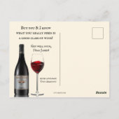 Get Well Soon Wine Loverポストカード ポストカード (裏面)