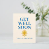 Get Well Soon Wishing You Brighter Days Postcard ポストカード (スタンド正面)