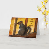 Get Well - Squirrelグリーティングカード カード (黄色い花)