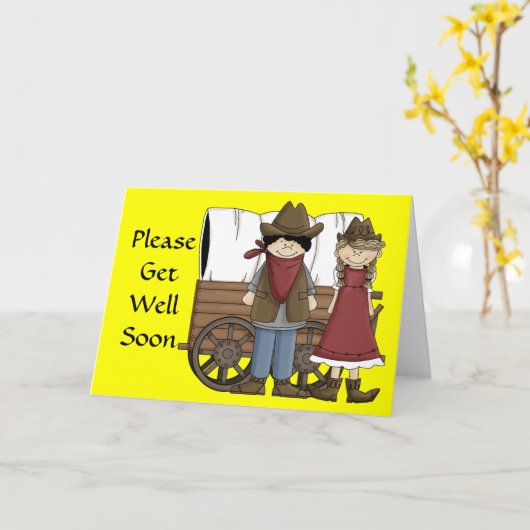 Get Well Trails Ar Not Seam Card - Western カード (黄色い花)