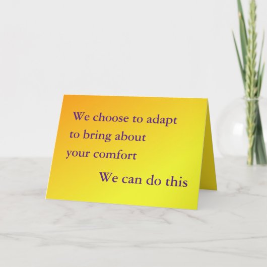 Get Well, We can Adapt Card カード (正面)