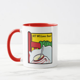 "Get WELLness Soon"ホワイトコーヒクラシックーマグ マグカップ