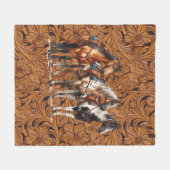 Get western フリースブランケット (正面(横))