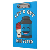 Get Wheysted - おもしろいボディビルトレーニング クリップボード (左)