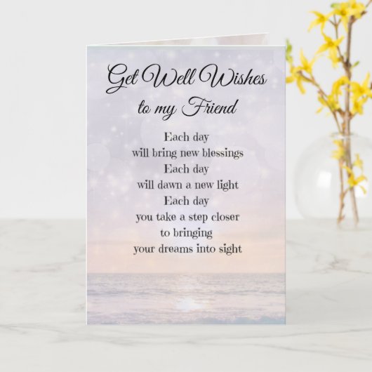 Get Wishes Friendデザイン カード (黄色い花)