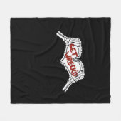 Get Wrecked Skeleton Hand Heart Classic フリースブランケット (正面(横))