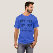 Get Yer Kilt Oot Its St Andrews Day Fun Blue Text Tシャツ (正面フル)