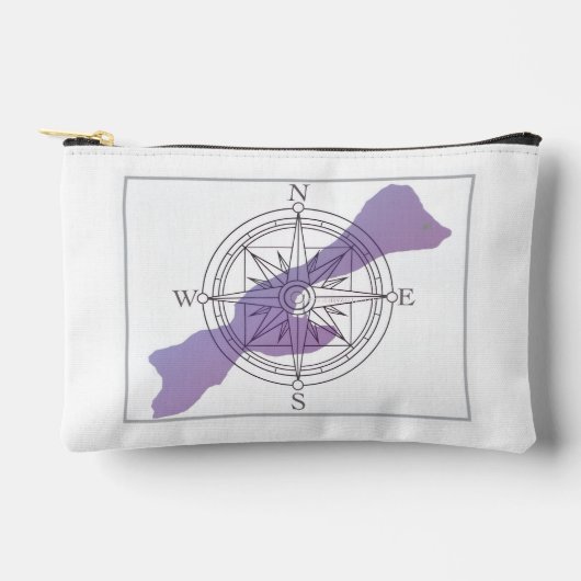 Get Your Bearings Compass Island Sm Zipper Pouch  アクセサリーポーチ (正面)
