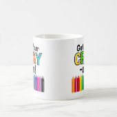 Get your Cray On Rainbow 熱狂する Crayon Art先生 コーヒーマグカップ (中央)