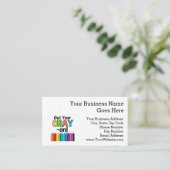 Get your Cray On Rainbow 熱狂する Crayon Art先生 名刺 (スタンド正面)