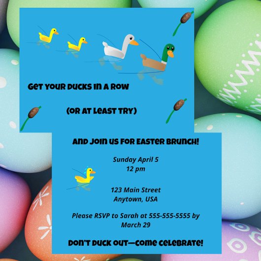 Get your Ducks in a Row for Brunch 招待状