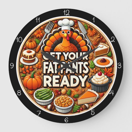 Get Your Fat Pants Ready ラージ壁時計 (正面)