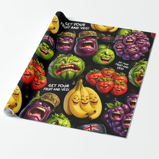 Get your fruit and veg premium wrapping paper make ラッピングペーパー (アンロールド)