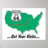 Get Your Kicks On Route 66 ポスター (正面)