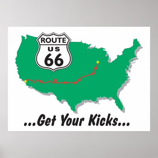 Get Your Kicks On Route 66 ポスター (正面)
