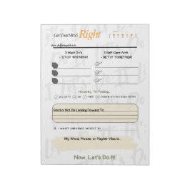 Get Your Mind RIGHT – 5-Minute Journal Notepad ノートパッド
