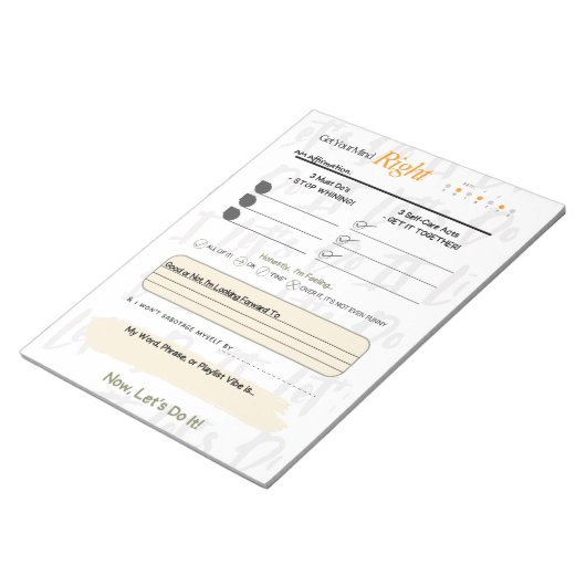 Get Your Mind RIGHT – 5-Minute Journal Notepad ノートパッド (アングル)