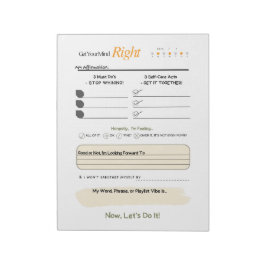 Get Your Mind RIGHT – 5-Minute Journal Notepad ノートパッド